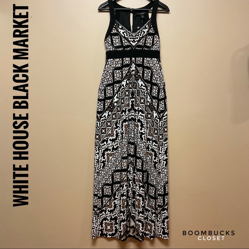 White House Black Market Printed  Maxi Dress
